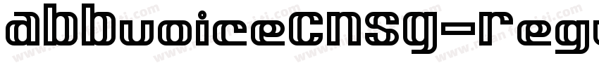 ABBvoiceCNSG-Regular字体转换