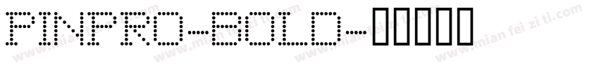 PINPRO-BOLD字体转换