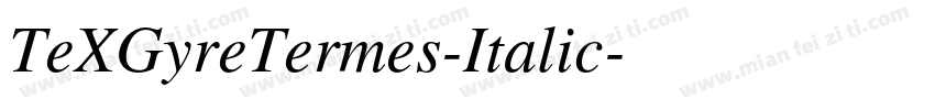 TeXGyreTermes-Italic字体转换