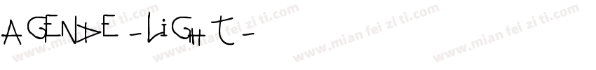 AGENDE-LIGHT字体转换