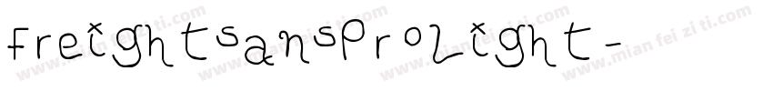 Freightsansprolight字体转换