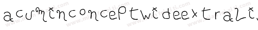 acuminconceptwideextralight字体转换