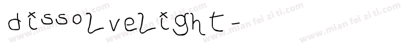dissolvelight字体转换