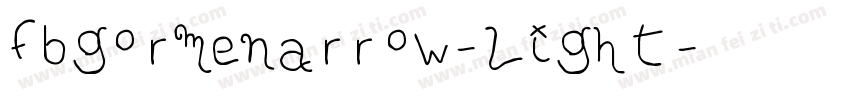 fbgormenarrow-light字体转换