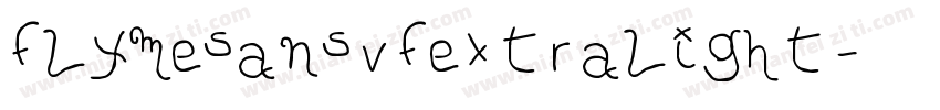 flymesansvfextralight字体转换