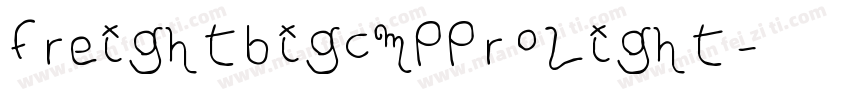 freightbigcmpprolight字体转换