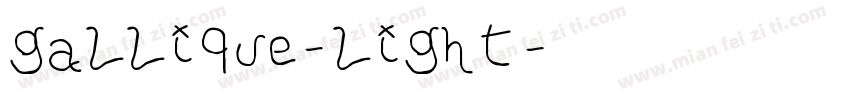 gallique-light字体转换
