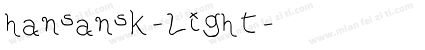 hansansk-light字体转换