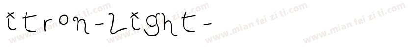 itron-light字体转换