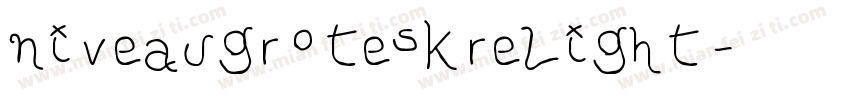 niveaugroteskrelight字体转换