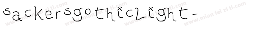 sackersgothiclight字体转换