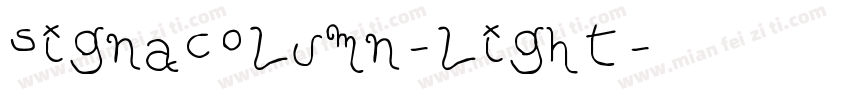 signacolumn-light字体转换