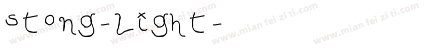 stong-light字体转换