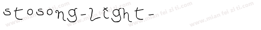 stosong-light字体转换