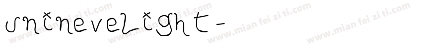 uninevelight字体转换