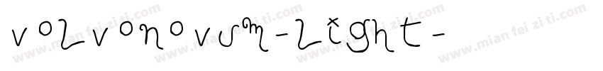 volvonovum-light字体转换
