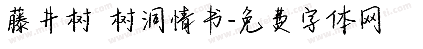 藤井树の树洞情书字体转换