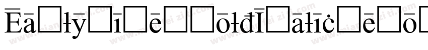 EarlyTimesBoldItalicDemo-gX24字体转换