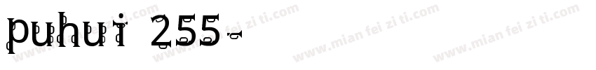 puhui体255字体转换