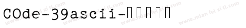 COde-39ascii字体转换