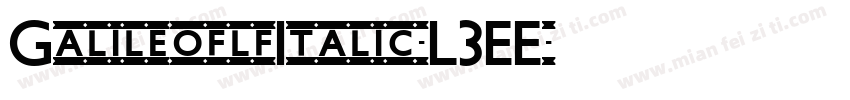 GalileoflfItalic-L3EE字体转换