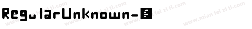 RegularUnknown字体转换