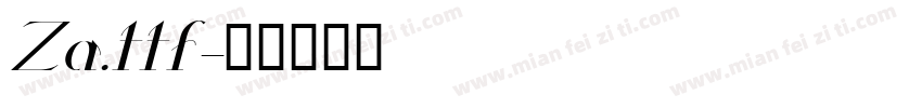 Za.ttf字体转换