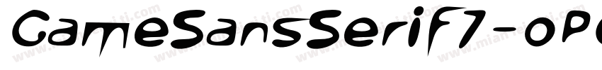 GameSansSerif7-oPGx字体转换