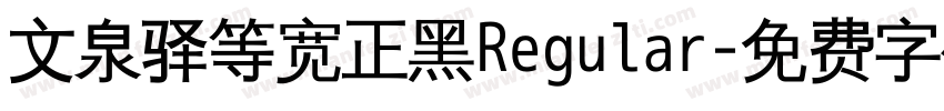 文泉驿等宽正黑Regular字体转换