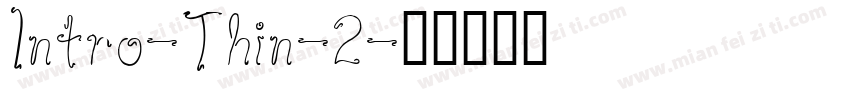 Intro-Thin-2字体转换
