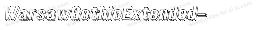 WarsawGothicExtended字体转换