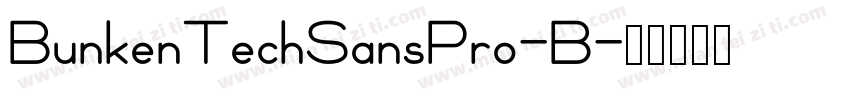BunkenTechSansPro-B字体转换