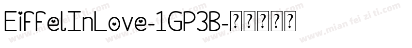EiffelInLove-1GP3B字体转换