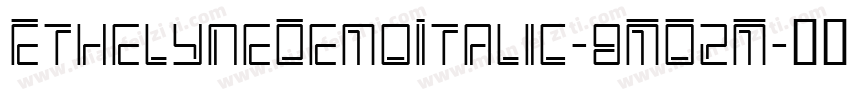 EthelyneDemoItalic-8MO2M字体转换