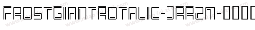FrostGiantRotalic-JRR2m字体转换