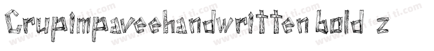 Crupimpaveehandwritten2bold-8z9g字体转换