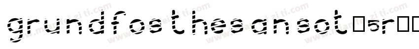 grundfosthesansot-5r字体转换