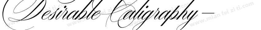 DesirableCaligraphy字体转换