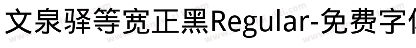 文泉驿等宽正黑Regular字体转换