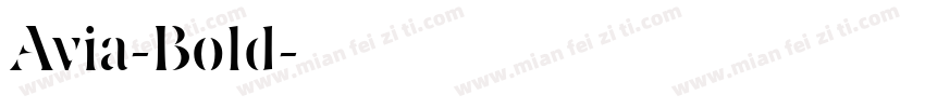 Avia-Bold字体转换