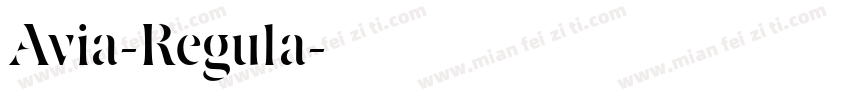 Avia-Regula字体转换