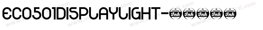 Eco501DisplayLight字体转换
