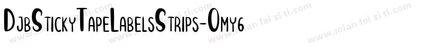 DjbStickyTapeLabelsStrips-Omy6字体转换