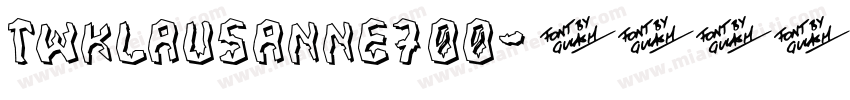 TWKLausanne700字体转换