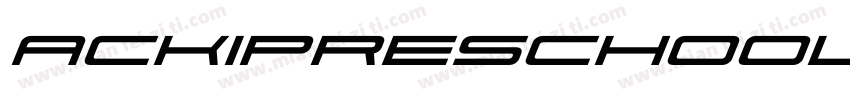 ackipreschool字体转换