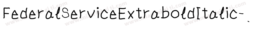 FederalServiceExtraboldItalic-OanA字体转换