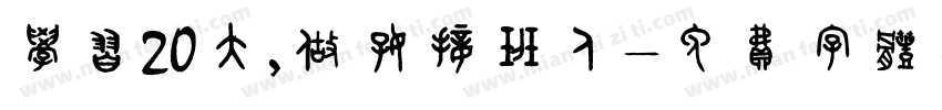 学习20大，做好接班人字体转换