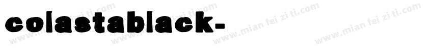 colastablack字体转换