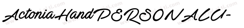 ActoniaHandPERSONALU字体转换