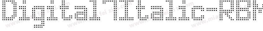 Digital7Italic-RBM3字体转换